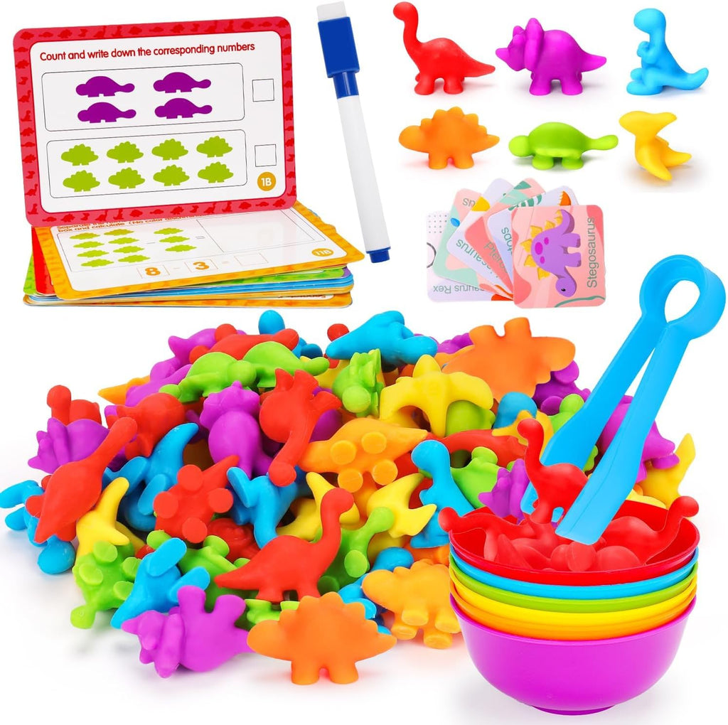 Counting Dinosaurs Montessori Toys for 3 4 5 Years Old Boys Girls | Toddler Manipulatives Preschool Learning