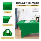 2-Pack 4ft Spandex Table Covers for Rectangular Folding Tables - Wrinkle Resistant Stretch Tight Table Cloths