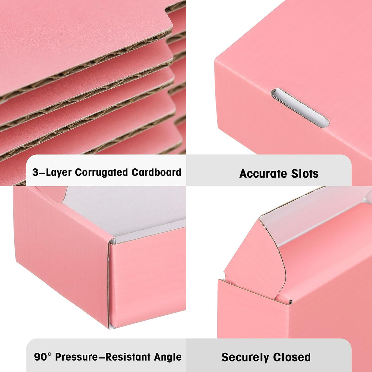 50 Pack of 6x4x2 Inches Small Shipping Boxes, Durable Corrugated Cardboard Boxes for Shipping, Gift, Mailing and