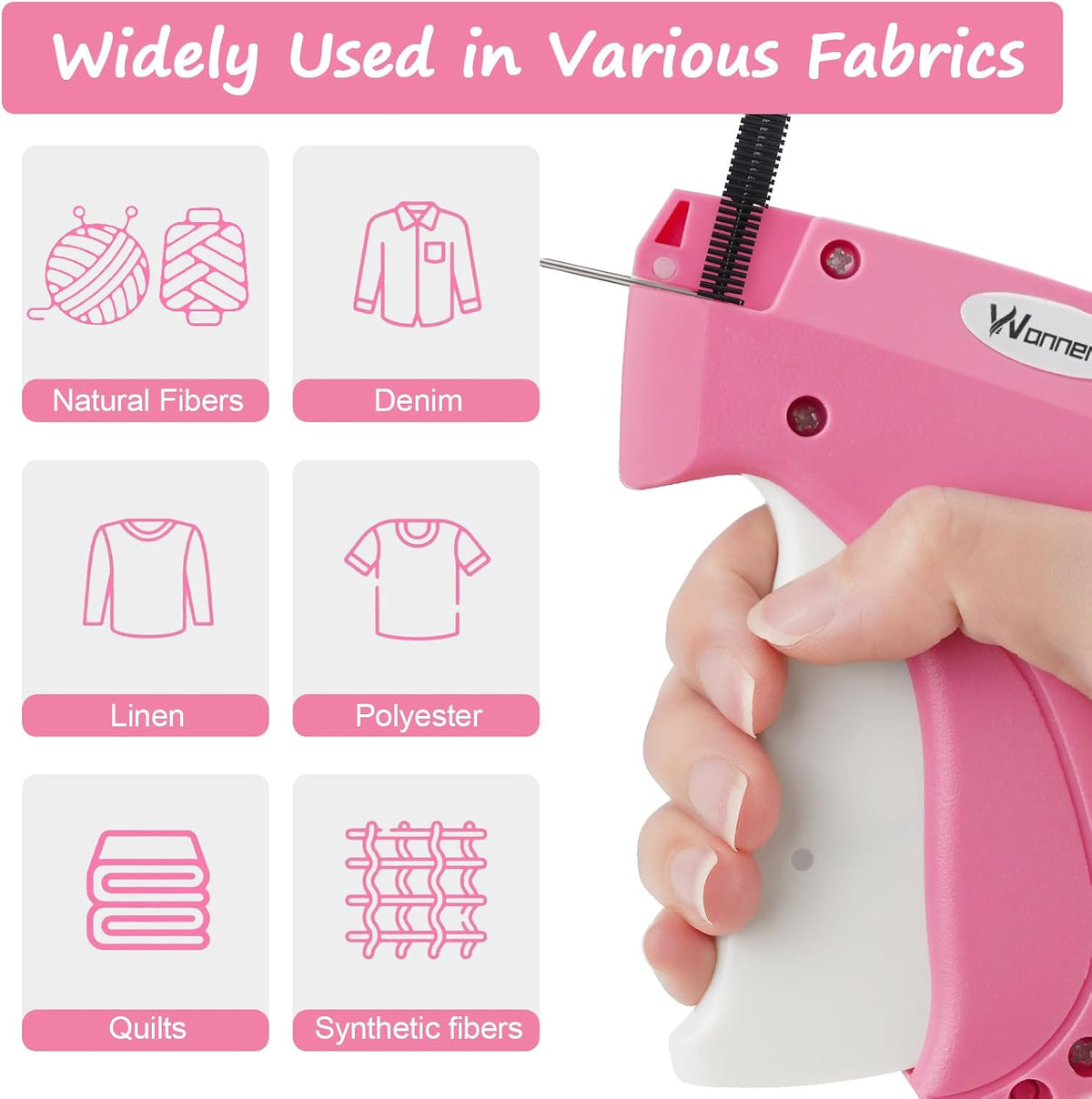 Stitch Gun for Clothes Stitchy Tagging Gun for Clothing Stitchy Quick Clothing Fixer -Includes 1,000 Black Fasteners