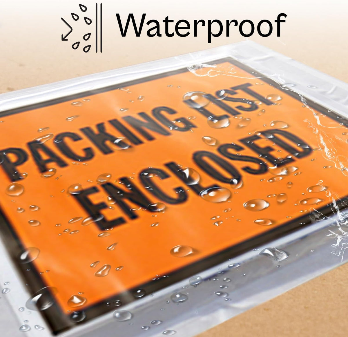 PSBM 2000 PCS 7 x 5.5 Inch Orange Full Face Packing List Enclosed Bags, Shipping Mailing Envelopes and Packing Slip