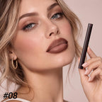 Deep Brown Matte Lipstick Lip Liner Pencil, Waterproof Cream Lipliner #8