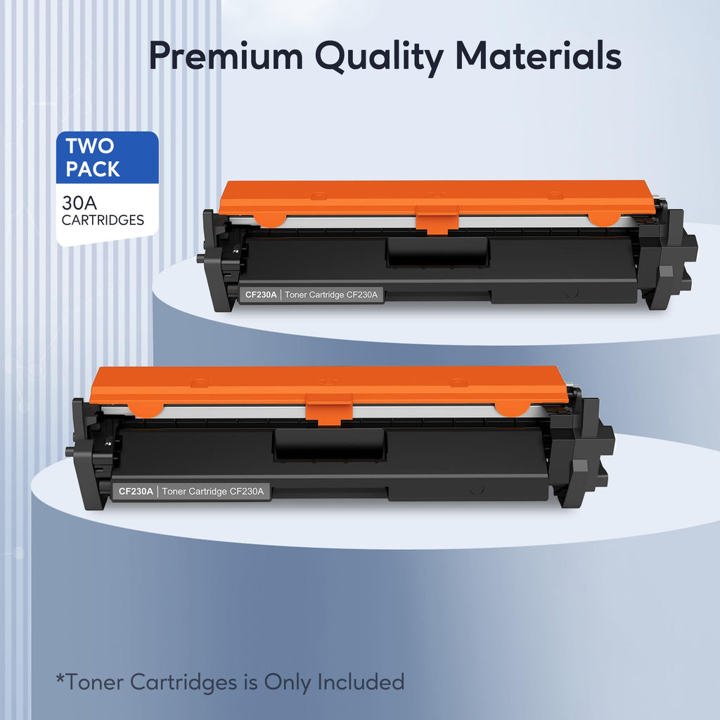 30A Black Toner Cartridge Replacement for HP 30A CF230A 30X, 2-Pack