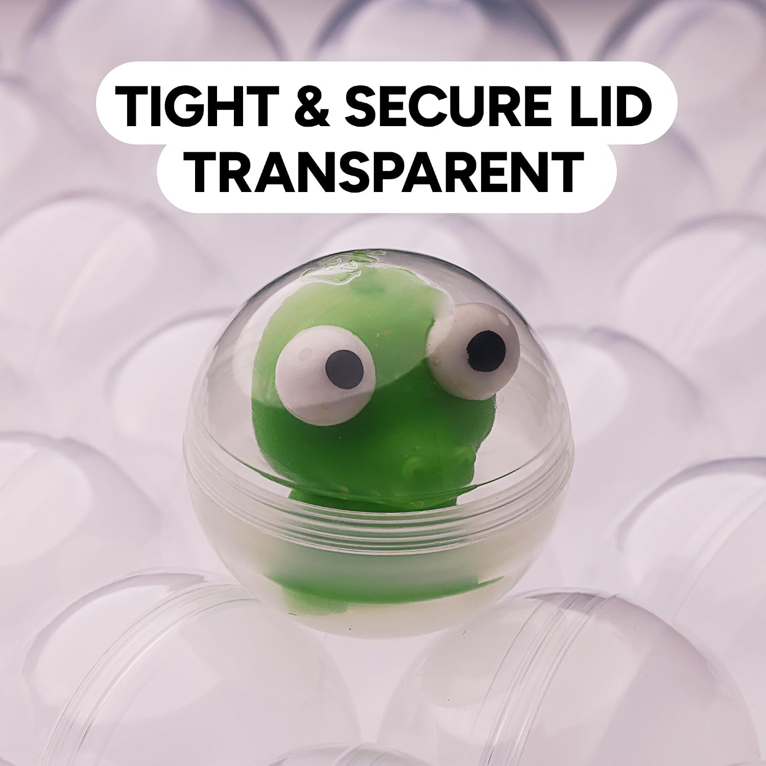 Capsule Vending Machine Translucent 2" Round Capsules Empty - 50 pcs