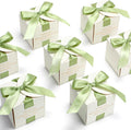 50 Pcs Wedding Favor Boxes for Guests, 2.5 x 2.5 x 2.5 Inch, Green