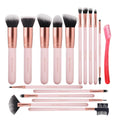 Makeup Brush Set 16 Pcs with 1 Eyebrow Razor Premium Synthetic Foundation Powder Concealers Eyeshadow Blush Makeup
