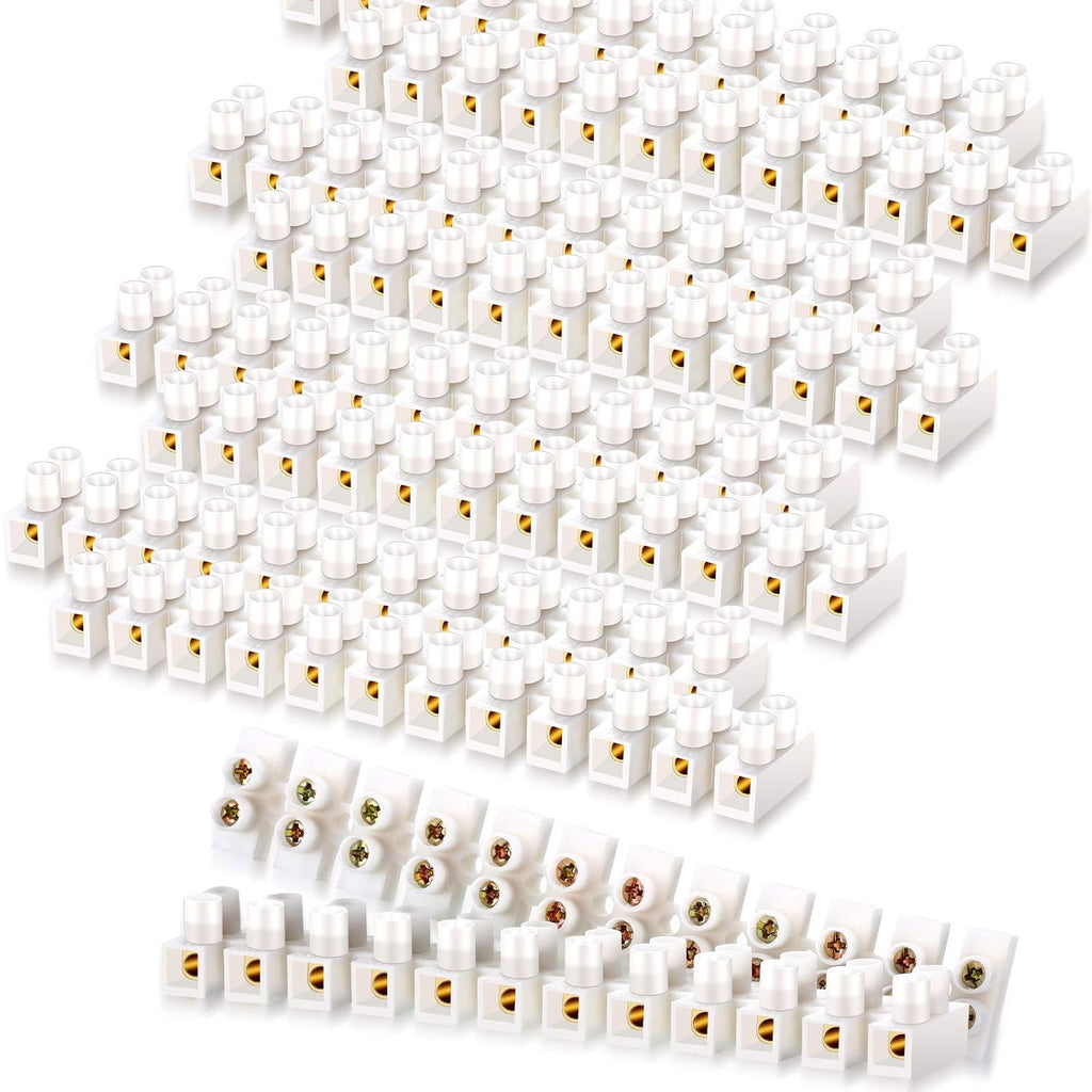 Weewooday 20 Pieces Terminal Strip 12-Position Dual Row Wire Block