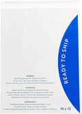 Clear Poly Bags - Strong Adhesive Strip with Suffocation Warning (10x12 100 Pack)