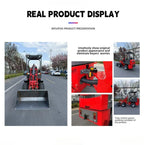 Full Electric Wheel Loader Machine Compact Electric Loader with Bucket, Battery Powered tractor Front End Loaders for