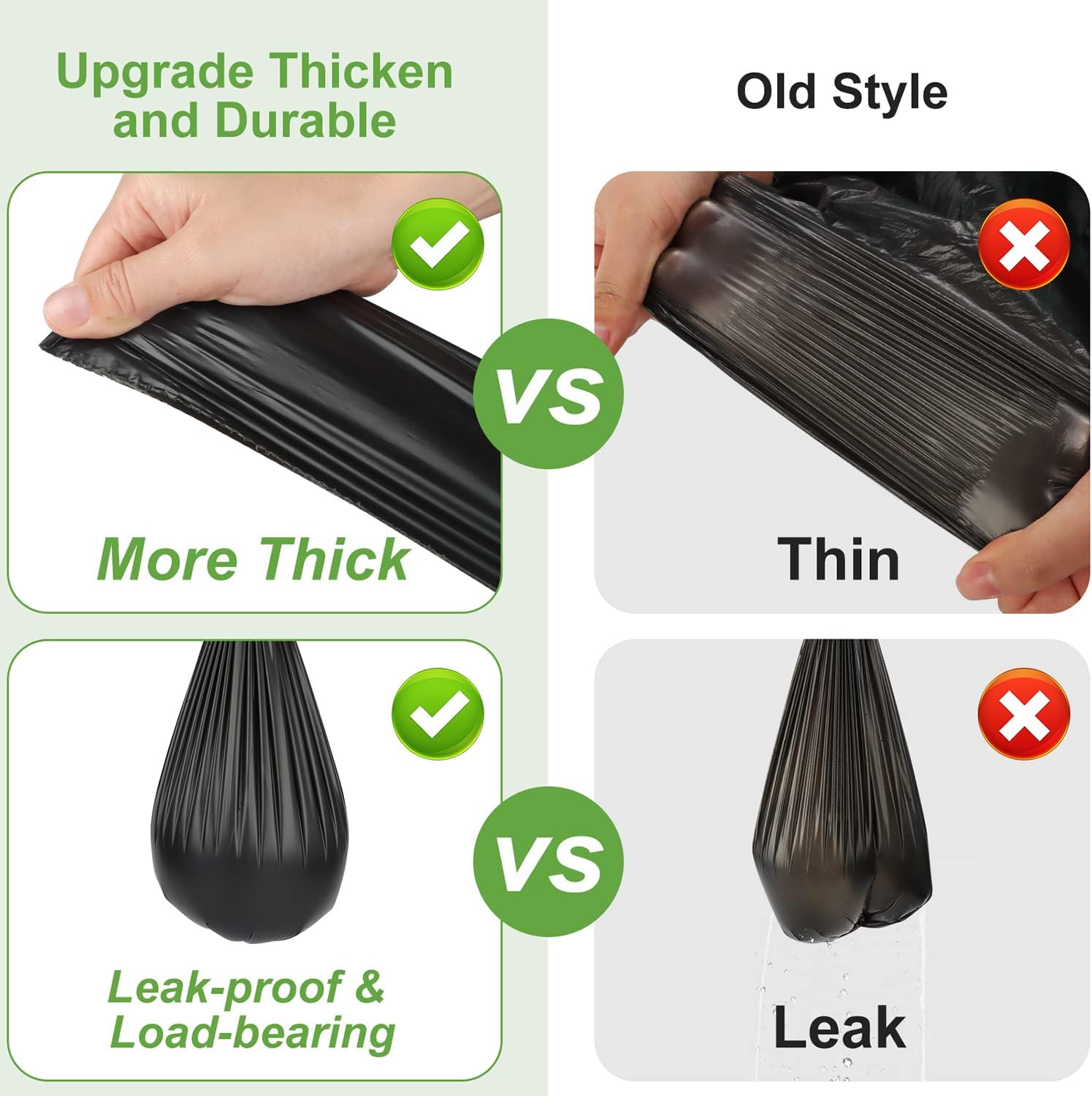 100 Portable Toilet Bags, Drawstring Biodegradable Camping Potty Bags 8 Gallon Waste Bags for 5-8 Gallon Bucket