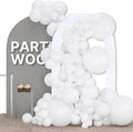 White Balloons 155pcs Different Sizes Pack of 18 12 10 5 Inch Matte White Latex Balloon Arch Kit Garland for Wedding