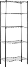 5-Shelf Multipurpose Adjustable Steel Garage Shelving Unit, Storage Rack for Kitchen, 200 lbs Per Shelf, Easy