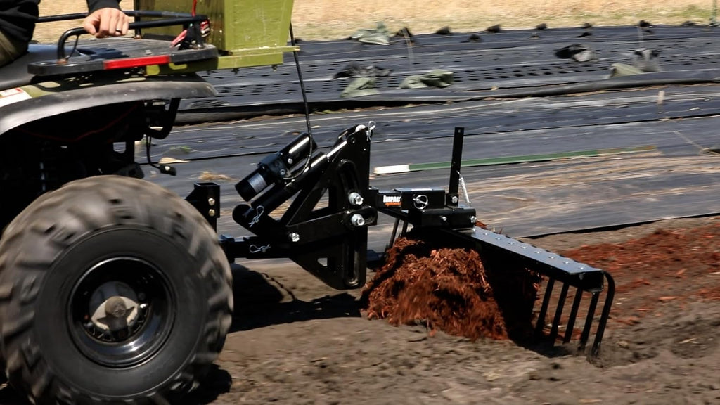 Impact Implements 62" Agricultural Landscape Rake for ATV/UTV/Tractor | Featuring spring steel tines that will not