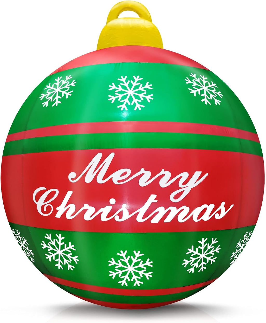 6 Ft Giant Christmas Inflatable Ball Christmas Decorations Outdoor with LED Lights Snowflake Merry Christmas Blow Up