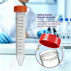 15ml Conical Centrifuge Tubes,25-Pack Sterile Polypropylene Test Tubes with Leak-Proof Screw Caps & Graduated Marks