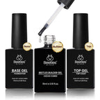 Beetles Builder Gel with Base & Top Coat, 3 Pcs Gel Builder Starter Set