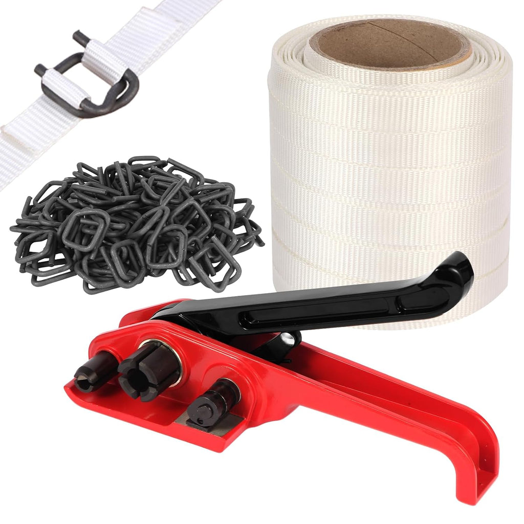 3/4" x 147' Woven Strapping Kit with Tensioner by LOCXVE
