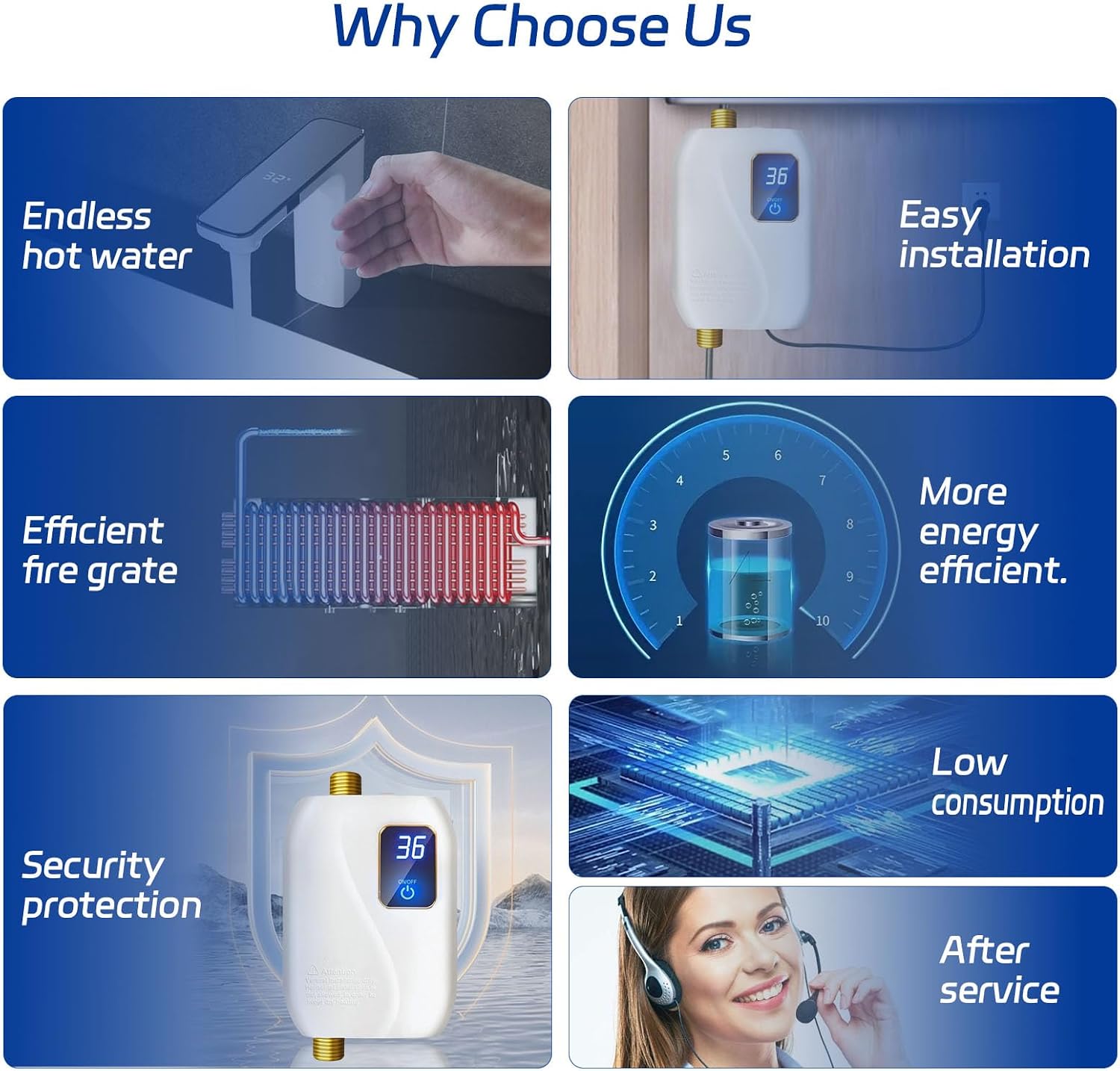Tankless Water Heater Electric 110V, 3000W Instant Electric Water Heater, Under Sink Water Heater with Digital