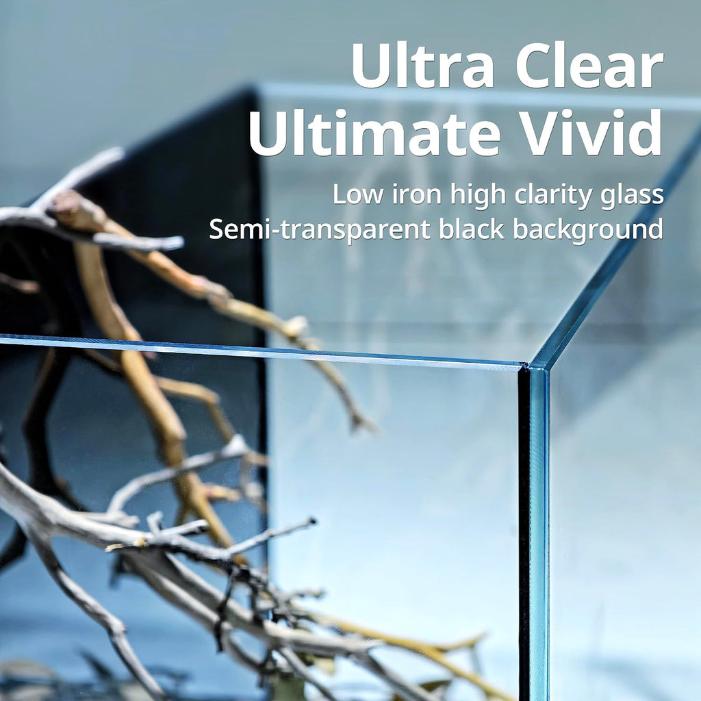 2.5 Gallon Nano Nature Aquarium Kit Betta Fish Tank, Basic, Black