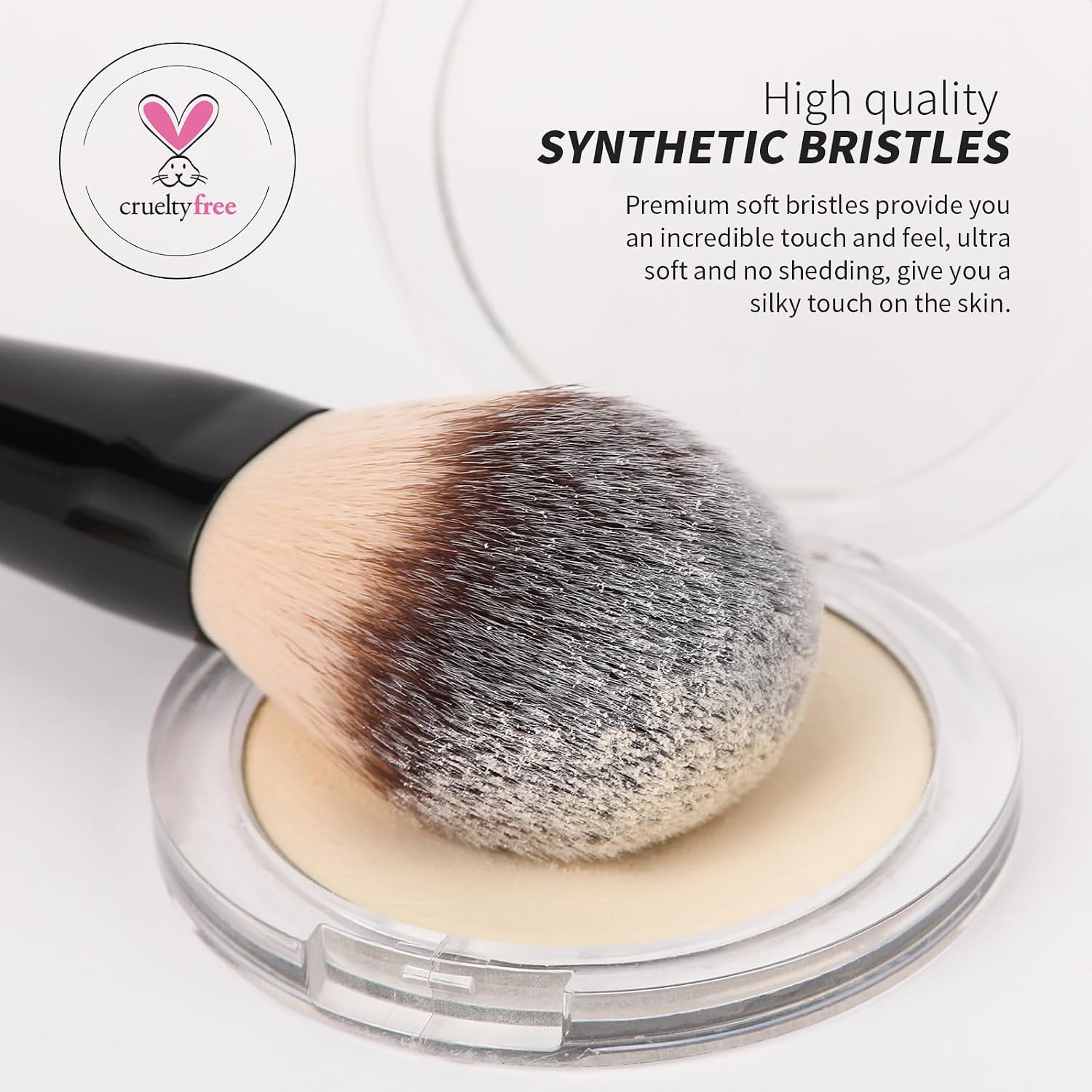 Foundation Brush Contour Bronzer Makeup Brush Double Ended Sculpting Brush for Blending Liquid Powder Concealer Cream