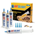 4 x 30 Grams Ant Gel Bait Syringe, 1 Plunger & 4 Tips, Extra Strong Ant Bait Gel for Home Kitchen Bathroom Garage