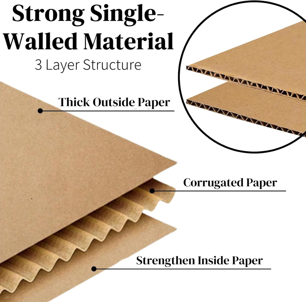 5x5x5 Inches Shipping Boxes, 30 Pack Corrugated Cardboard Box, Small Cube Mailing Boxes for Packing, Moving