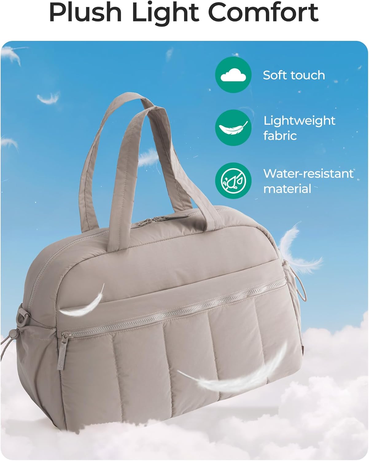 Gym Bag for Women, Duffle Bag for Travel with Wet Pocket, Lightweight Carry on Weekender Duffel, Water Resistant