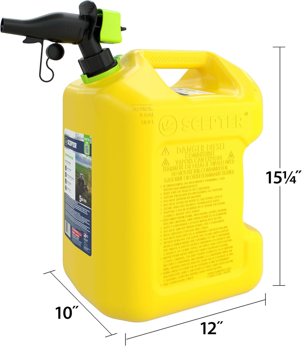 5 Gallon Gas Can with Spill Proof SmartControl Spout, Diesel Only | Diesel Only, EPA/CARB Compliant Fuel Container