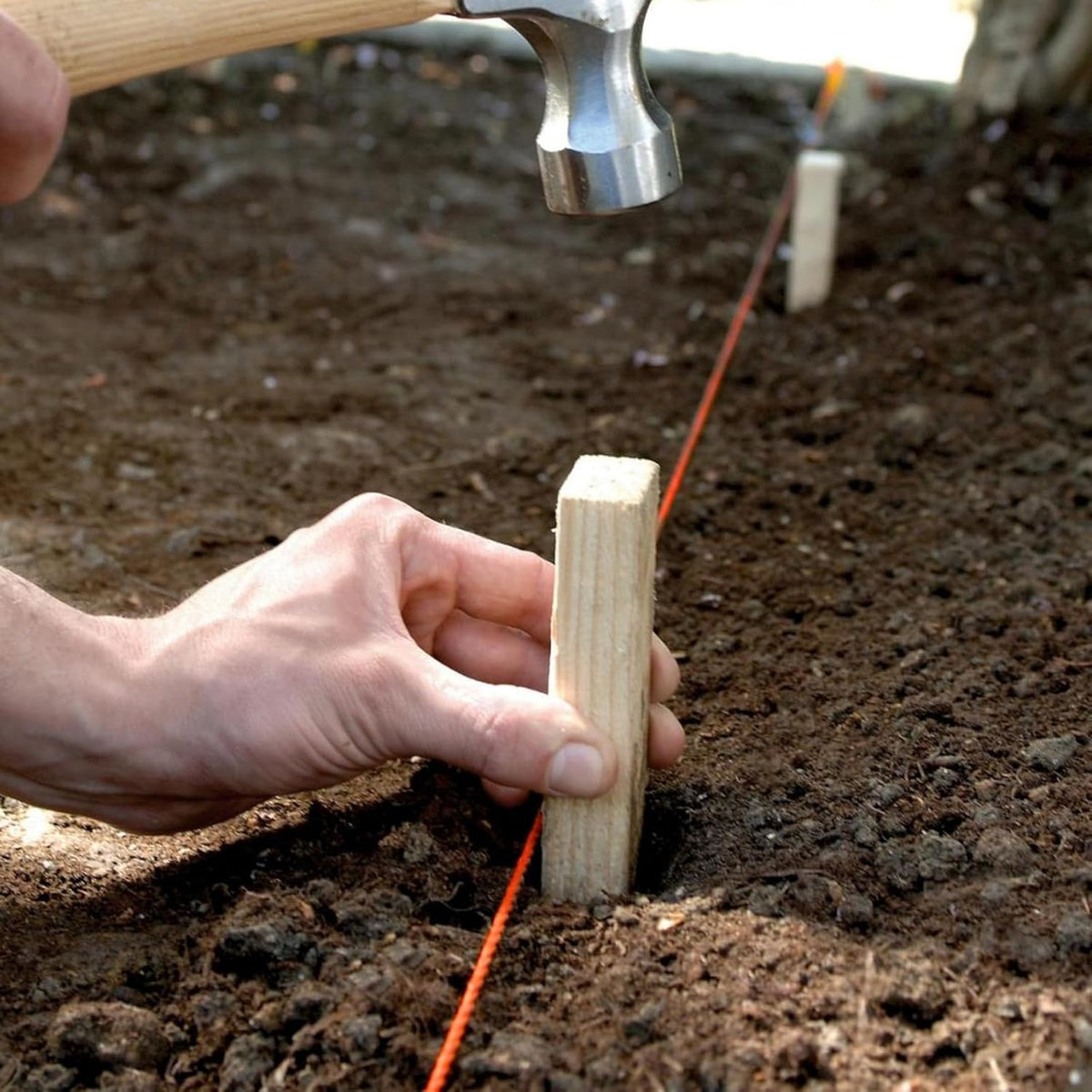 Mason Line #18, 500 Ft Orange String, Construction Twine for Gardening & Masonry