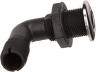 Seachoice 90-Degree Thru-Hull Connector, Fits 1-1/8 in. ID Hose, 1-3/8 in. Max Hull,White