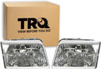 TRQ Driver and Passenger Side Headlight Assembly Set