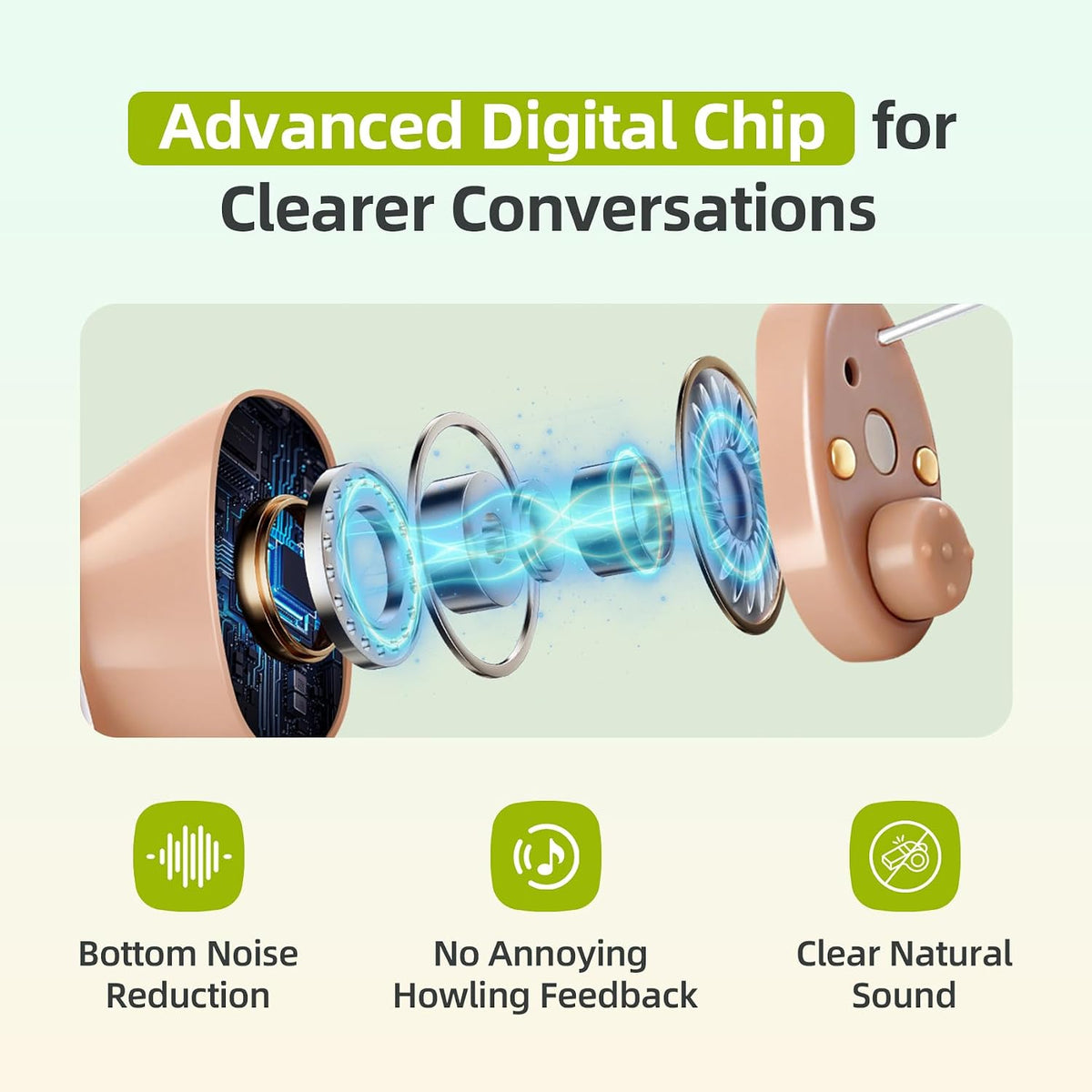 Hearing Aids for Seniors Women, Mini Hearing Aids, Ultra Tiny Invisible Rechargeable OTC Amplifiers, Smallest