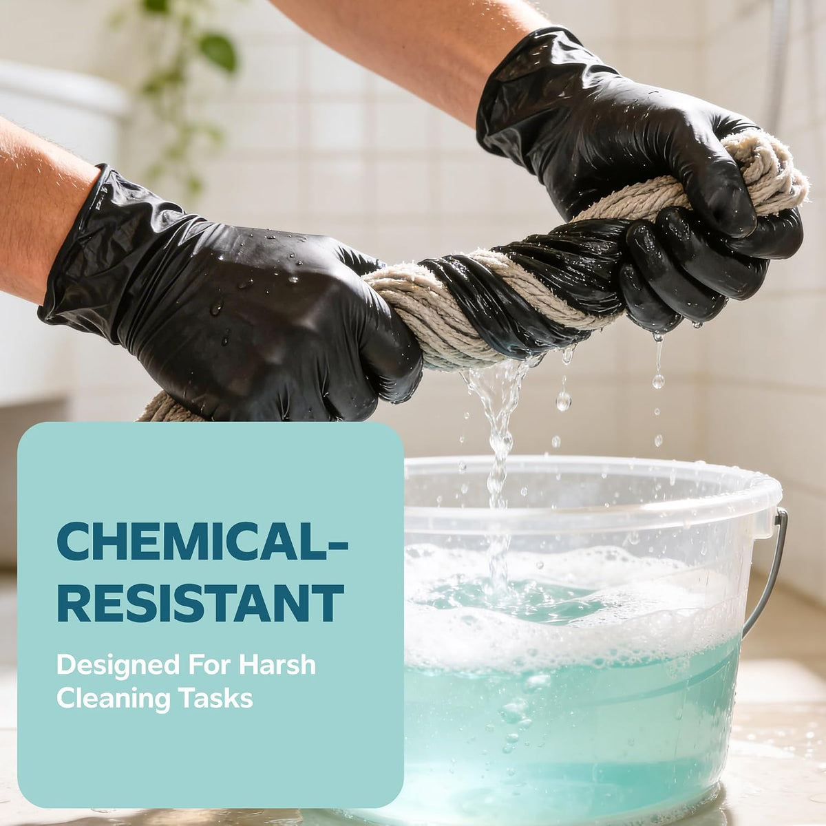 Black Nitrile Gloves - Disposable Heavy Duty 6 Mil