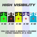 Shooting Range Silhouette Paper Target - 17X25 Inches (50 Pack, Multi Color)