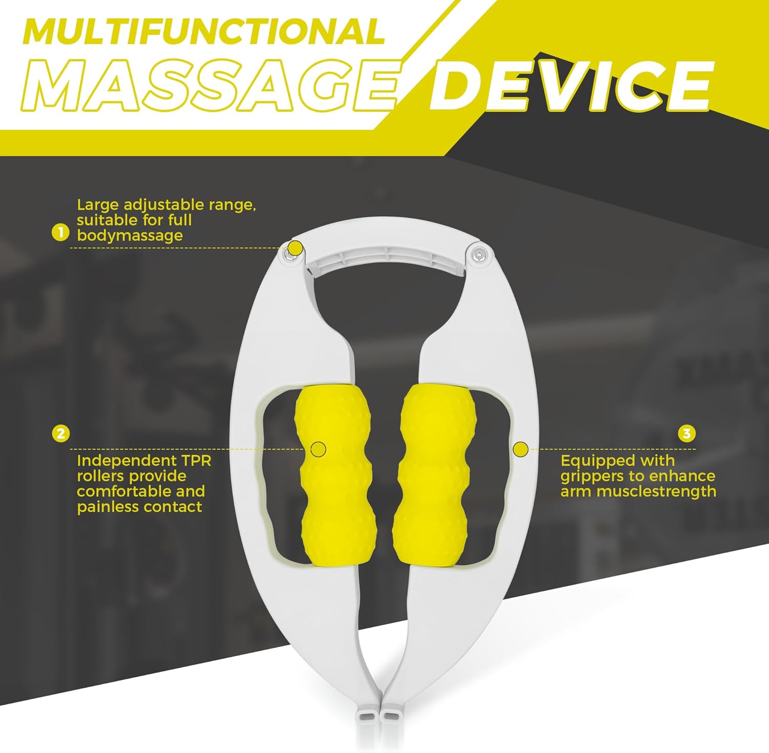 Arm Massager & Forearm Massager, Adjustable Foam Roller, Trigger Point Muscle for Calves, Tennis & Golfers Elbow Pain