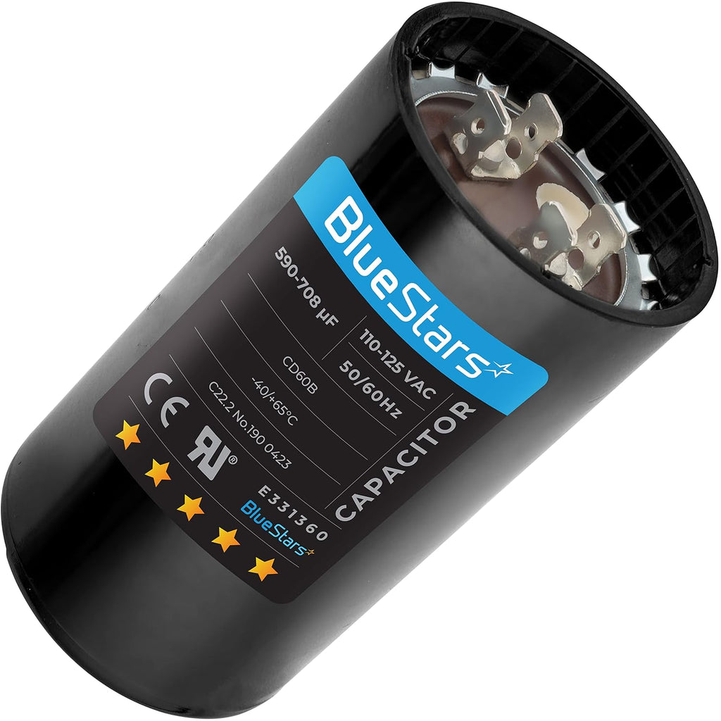 BlueStars 590-708 uF MFD 110-125 VAC Motor Start Capacitor Single Phase