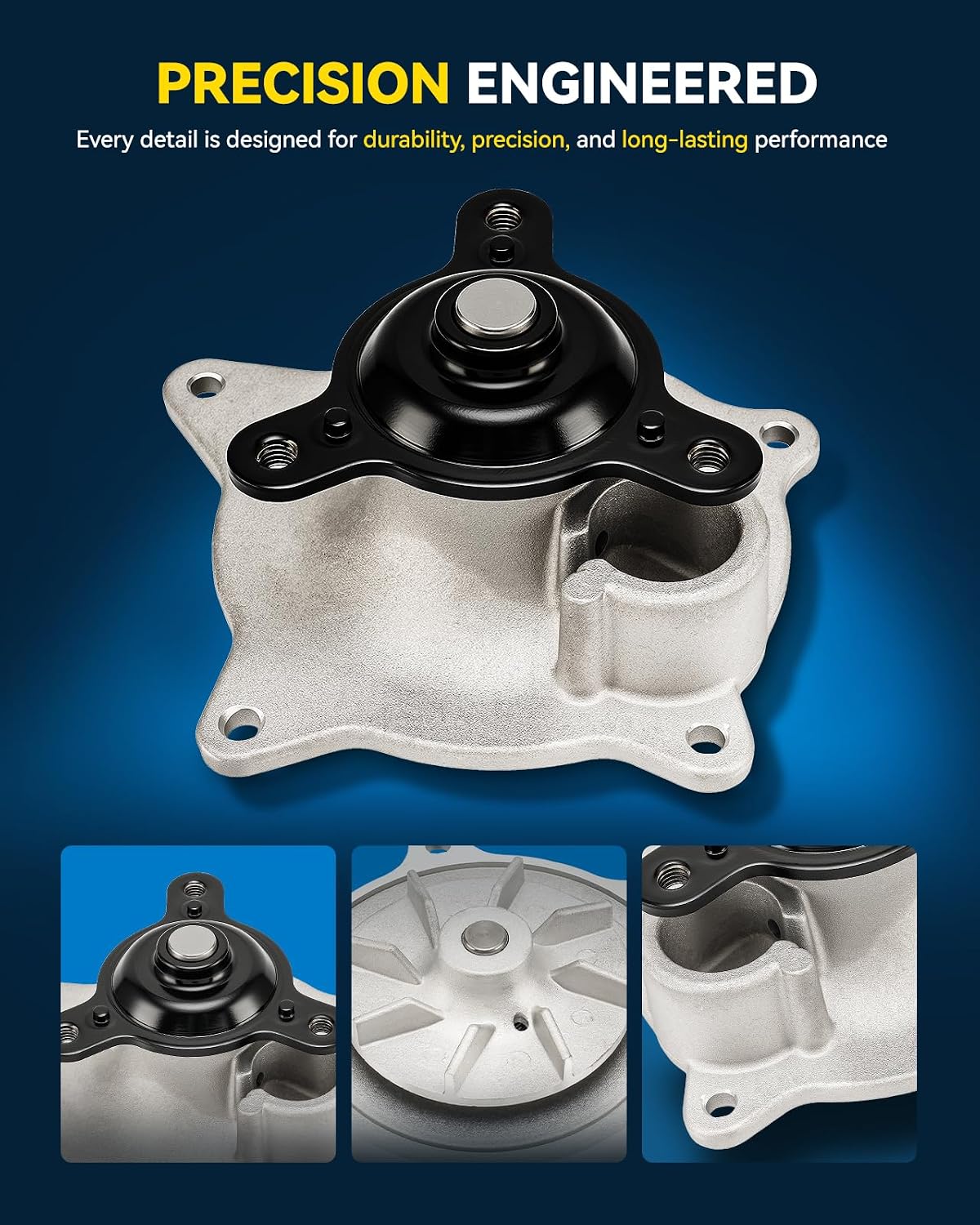 PHILTOP AW7165 Engine Water Pump w/Gasket for Dodge Grand Caravan 2001-2007