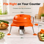 Orange Commercial Vegetable Dicer, Heavy Duty Manual Tabletop Cuber - 1/4" x 1/4" Food Chopper for Salsa