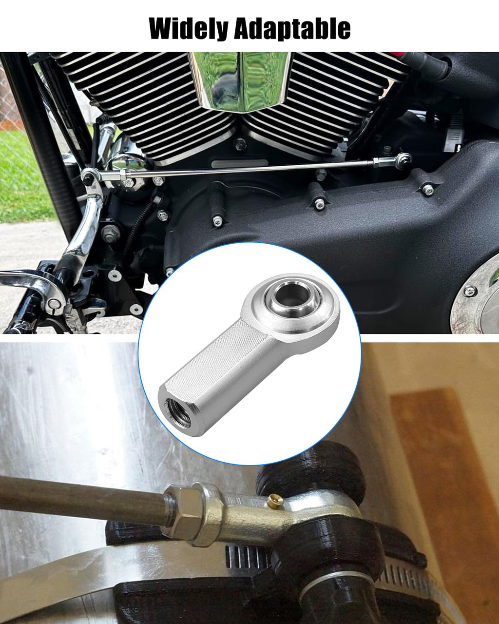 4PCS RH 1/4 x 1/4-28 Heim Joint Rod End Kit Fit for Hydraulic Cylinders