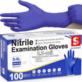 Medical Nitrile Exam Gloves, Powder & Latex Free, Darkblue | Disposable for Medical Exams, Cooking, Food Prep