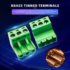 DaFuRui 20 Pairs 3 Pin 5.08mm PCB Mount Phoenix Type Connector with Plug