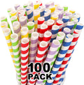 100 Pack, Extra Wide Paper Smoothie, Boba Straws - 10 mm Wide Biodegradable Straws for Bubble Tea (Tapioca, Boba