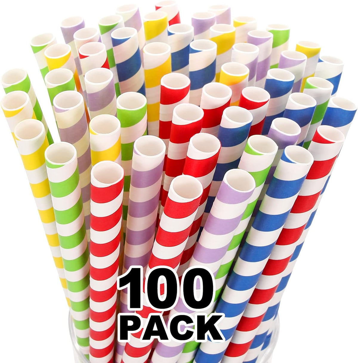 100 Pack, Extra Wide Paper Smoothie, Boba Straws - 10 mm Wide Biodegradable Straws for Bubble Tea (Tapioca, Boba