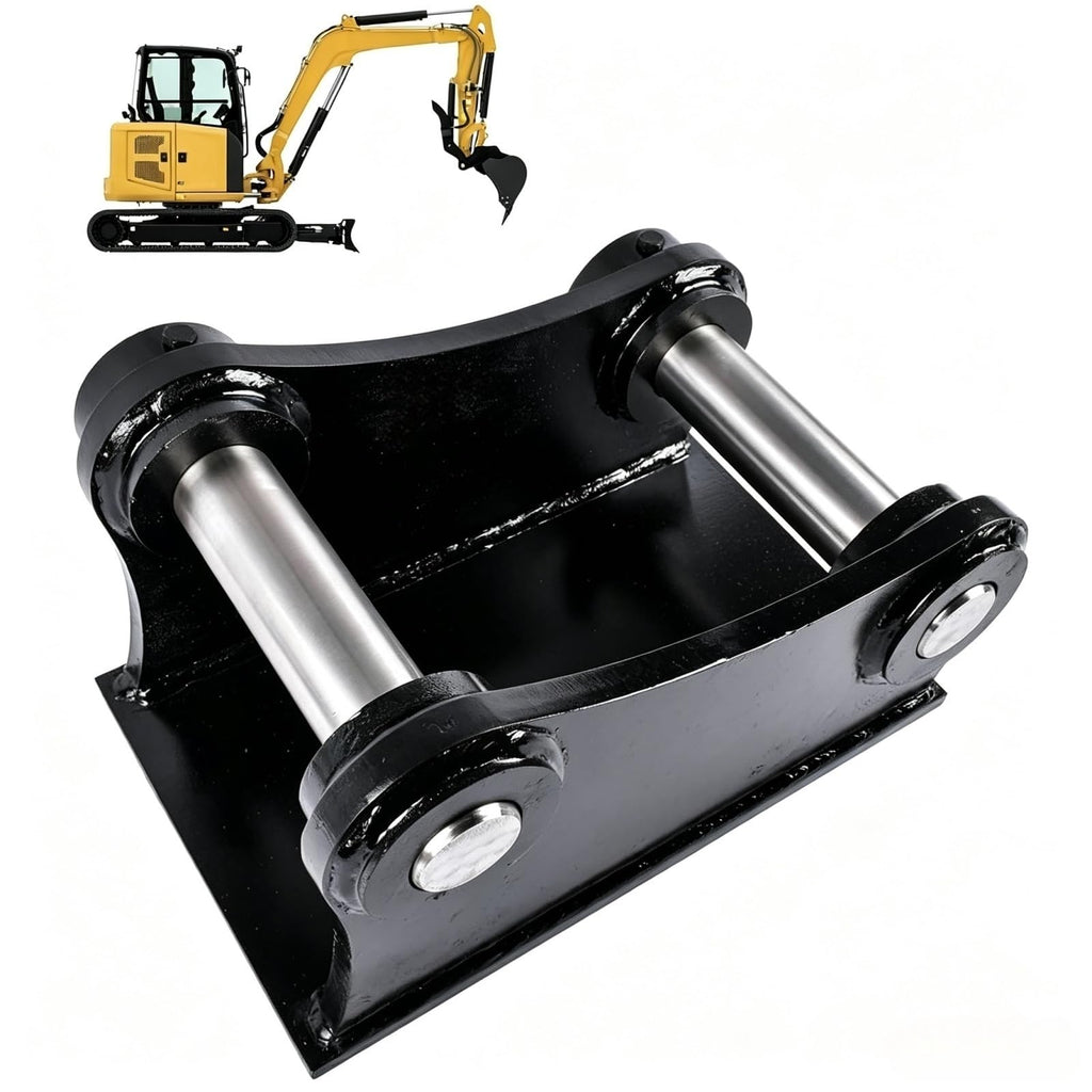 A Pair Bucket Ear Attachment Weld on 45mm 10 1/4" C-C, Compatible with Cat 305 306 Mini Excavator, Heavy-Duty Powder Coated Alloy Steel Bucket Attachment, Mini Excavator Accessories Mustrod