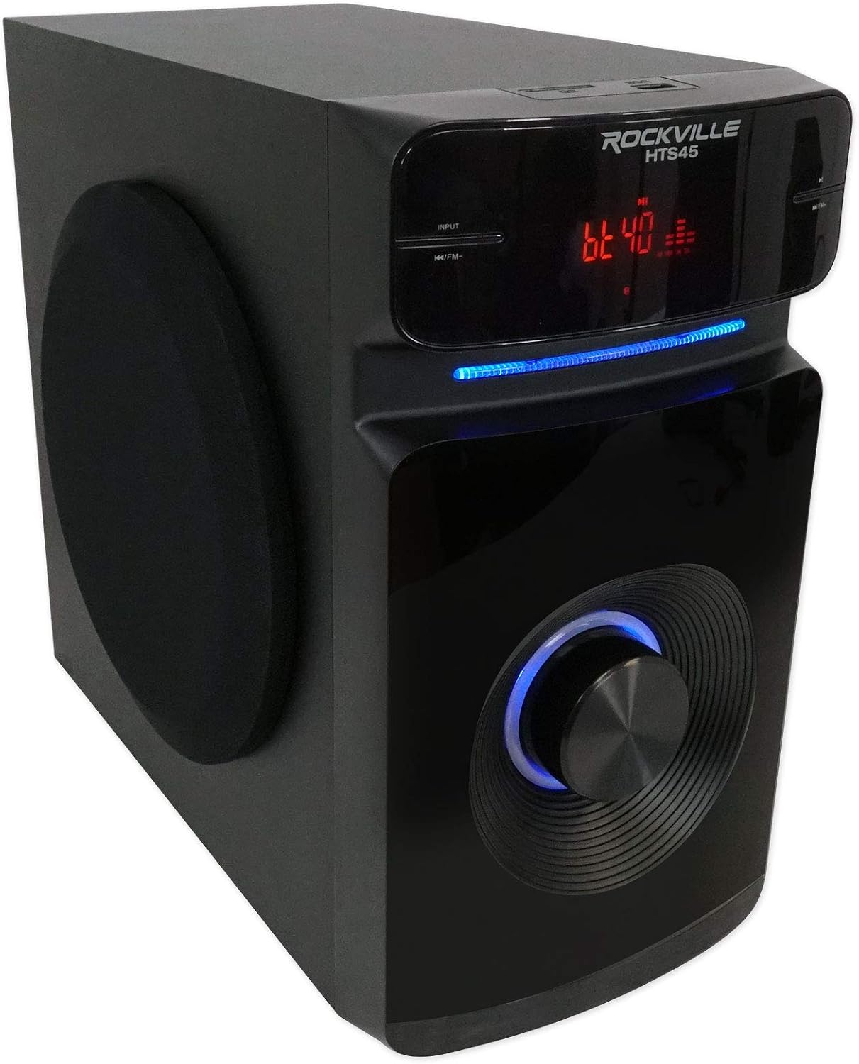 HTS45 5.1 Channel Bluetooth Home Theater Audio System | Subwoofer Included, USB/SD Playback, 2 Mic Inputs with Echo