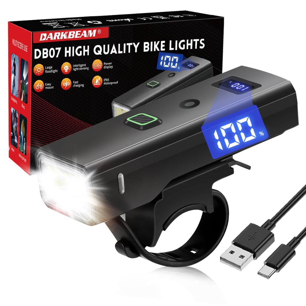 Bike Light Super Bright Bicycle Lights Front Only Headlight 4-Mode