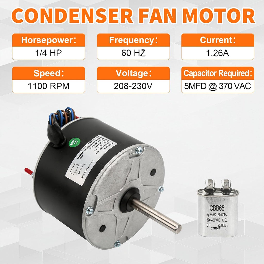 0131M00018P Condenser Fan Motor Replace for Goodman