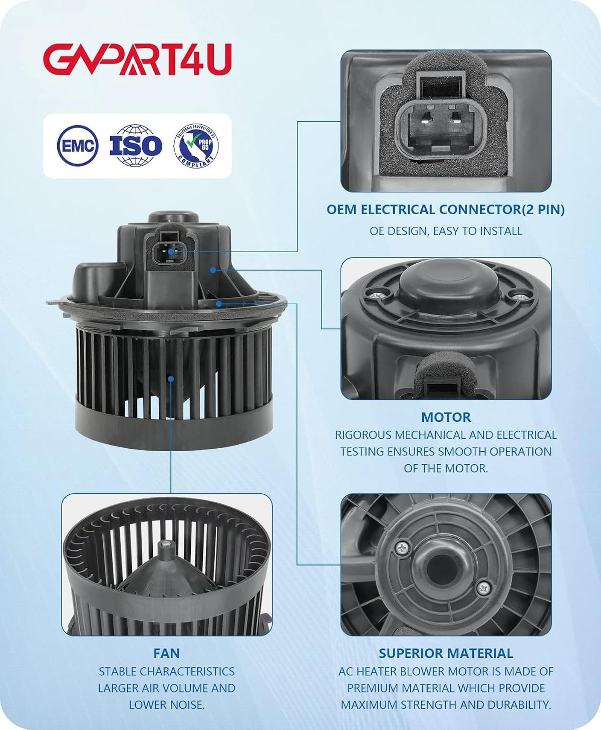Front Blower Motor for 2000-2006 Chevy Tahoe Silverado Avalanche