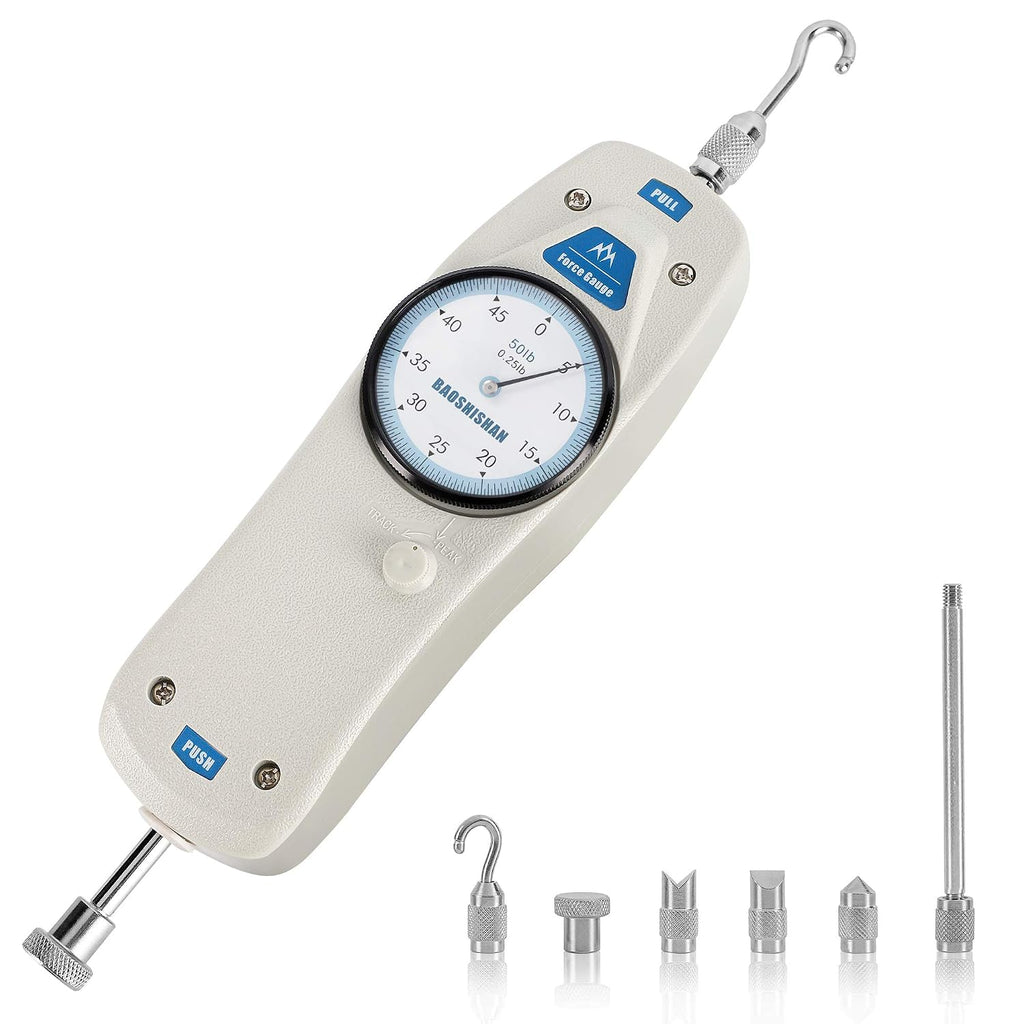 BAOSHISHAN 50lb Push Pull Force Gauge with Calibration Certificate