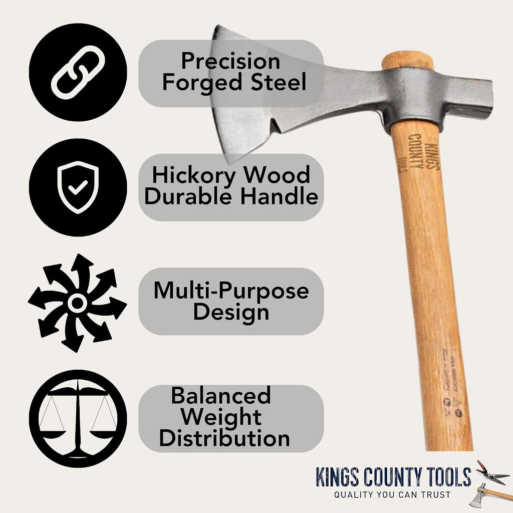 Camping Tools | Pickaroon, Hatchet or Axe | German Drop Forged Blade | Lightweight and Easy to Carry | Hickory Handle